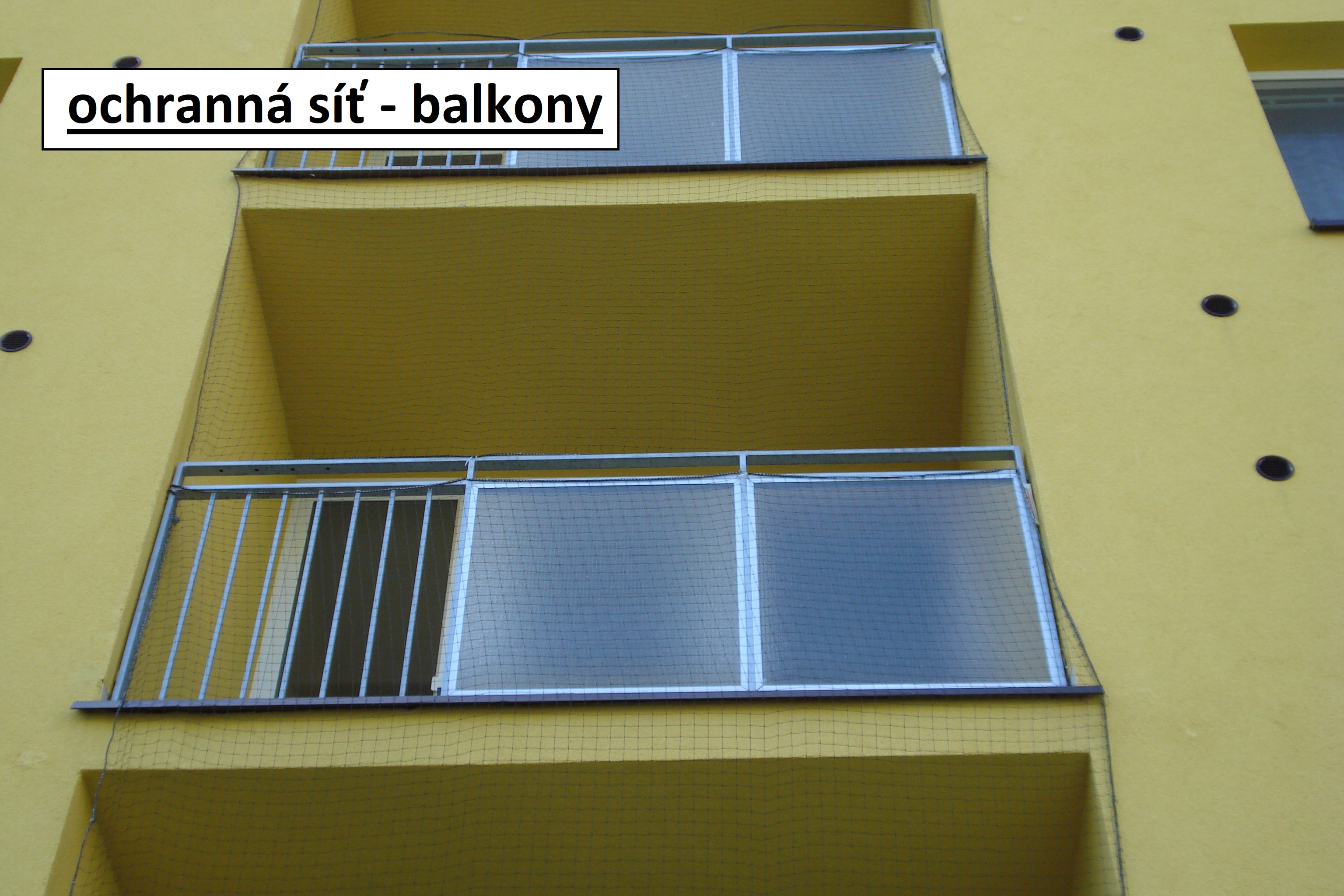 ochranná síť - balkonu