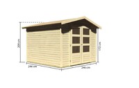 Dřevěný domek KARIBU AMBERG 4 (82973) natur LG1705