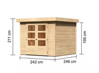 Dřevěný domek KARIBU ASKOLA 3,5 (77715) natur LG3183