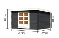 Dřevěný domek KARIBU BASTRUP 7 (33020) antracit LG2844