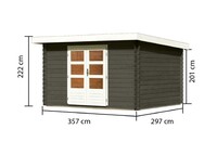 Dřevěný domek KARIBU BASTRUP 7 (38756) terragrau LG2854