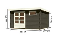 Dřevěný domek KARIBU BASTRUP 8 (38757) terragrau LG2855