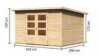 Dřevěný domek KARIBU STOCKACH 5 (82982) natur LG3519